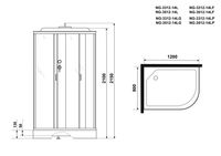 Товар: Душевая кабина Niagara Classic NG-3312-14L (120х80х215) низкий поддон(13см),стекло матовое,3 места - фото 4 Душевая кабина Niagara Classic NG-3312-14L (120х80х215) низкий поддон(13см),стекло матовое,3 места — фото 4, Душевые кабины
