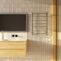 Электрический полотенцесушитель Aringa Бонди 80x50 AR03019CH с полкой Хром — фото 3, Электрические полотенцесушители