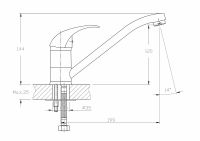 Товар: Смеситель для кухни Haiba HB4815 Хром - фото 2 Смеситель для кухни Haiba HB4815 Хром — фото 2, Смесители для кухни
