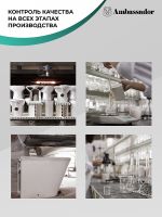 Унитаз компакт Ambassador Elysium 187K19001RS с бачком и сиденьем Микролифт — фото 9, Напольные унитазы