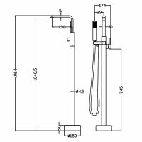 Товар: Смеситель для ванны Swedbe Spira 4005 Хром - фото 2 Смеситель для ванны Swedbe Spira 4005 Хром — фото 2, Смесители напольные