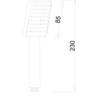 Товар: Ручной душ Melodia della vita Luxe MKP26108BL Хром - фото 2 Ручной душ Melodia della vita Luxe MKP26108BL Хром — фото 2, Лейки для душа