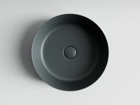 Умывальник чаша накладная круглая (цвет Темный Антрацит Матовый) Element 390x390x120мм — фото 10, Раковины накладные