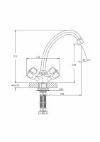 Товар: Смеситель для кухни Haiba HB4909 Хром - фото 2 Смеситель для кухни Haiba HB4909 Хром — фото 2, Смесители для кухни
