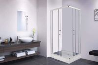 Душевой уголок Parly QZ81S 100х80 7263 профиль Белый стекло матовое — фото 7, Прямоугольные душевые уголки