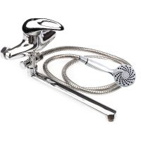 Смеситель для ванны Сантаком StOmega 3307-1 универсальный Хром — фото 1, Смеситель для ванны