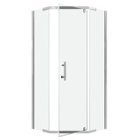 Душевое ограждение Niagara Eco NG-1009-14D (90х90х190) трапеция,распашное,хром,стекло прозрачное,1 м — фото 4, Душевые уголки трапеция