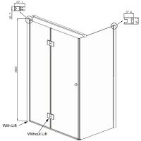 Товар: Душевой уголок Ambassador Diamond 120х80 12011107L профиль Хром стекло прозрачное - фото 3 Душевой уголок Ambassador Diamond 120х80 12011107L профиль Хром стекло прозрачное — фото 3, Душевые уголки