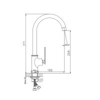 Смеситель для кухни Haiba Хром арт-HB70589 — фото 2, Смесители для кухни