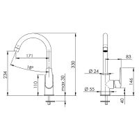 Смеситель для кухни Remer Vanity Хром арт-V72 — фото 2, Смесители для кухни