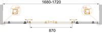 Душевая дверь CEZARES арт-ANIMA-W-BF-2-170-C-Cr — фото 2, Раздвижные душевые двери