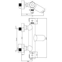 Товар: Смеситель для ванны ESKO Mikros T3054 с термостатом Хром - фото 5 Смеситель для ванны ESKO Mikros T3054 с термостатом Хром — фото 5, Смеситель для ванны
