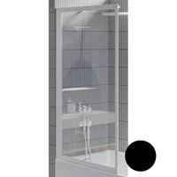 Шторка на ванну Riho Lucid GD501 80 G005046121 (GDB508B000) профиль Черный стекло прозрачное — фото 1, Шторки для ванной распашные