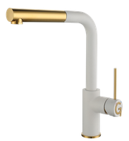 Rivelato Смеситель для кухни Albano Г-обр.с выдвижной лейкой D-35мм brina oro арт. — фото 1, Смесители для кухни