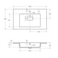 Товар: Раковина CEZARES CZR-800/480-LV-MR-PRS - фото 4 Раковина CEZARES CZR-800/480-LV-MR-PRS — фото 4, Раковины
