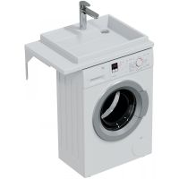 Раковина СанТа Юпитер 75 R 900138 на стиральную машину Белая — фото 2, Раковины на стиральную машину