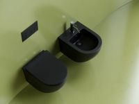 Унитаз Ceramicanova Uno Rimless CN11001MB подвесной Черный матовый с сиденьем Микролифт — фото 8, Подвесные унитазы