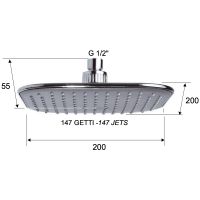 Товар: Верхний душ Remer 354QIX Хром - фото 2 Верхний душ Remer 354QIX Хром — фото 2, Верхние души