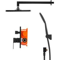 Товар: Душевая система Swedbe Platta 5555B Черная матовая - фото 2 Душевая система Swedbe Platta 5555B Черная матовая — фото 2, Встраиваемые душевые комплекты