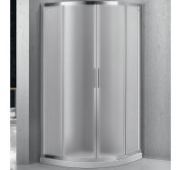 Душевой уголок BelBagno Sela 90х90 SELA-R-2-90-P-Cr профиль Хром стекло рифленое — фото 1, Душевые уголки четверть круга