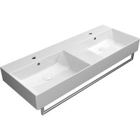 Товар: Раковина GSI Kube X 120 9425111 двойная Белая - фото 3 Раковина GSI Kube X 120 9425111 двойная Белая — фото 3, Раковины