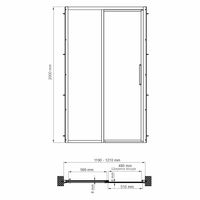 Lopau 32S05L Душевая дверь — фото 4, Душевые двери в нишу