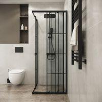 Товар: Душевое ограждение Niagara Eco NG-1009-14QKL (90х90х190) квадрат,раздвижное,черный,стекло клетка,1 м - фото 4 Душевое ограждение Niagara Eco NG-1009-14QKL (90х90х190) квадрат,раздвижное,черный,стекло клетка,1 м — фото 4, Душевые уголки