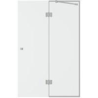 Шторка на ванну D&K Matrix 90 DG1109001 профиль Хром стекло прозрачное — фото 2, Шторки для ванной распашные