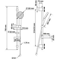 Товар: Душевой гарнитур Swedbe Hermes 5111B Черный матовый - фото 2 Душевой гарнитур Swedbe Hermes 5111B Черный матовый — фото 2, Душевые гарнитуры