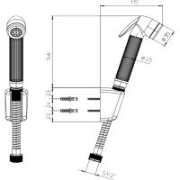 Товар: Гигиенический душ Bossini Nikita C04045.022 Античная бронза - фото 2 Гигиенический душ Bossini Nikita C04045.022 Античная бронза — фото 2, Гигиенические души