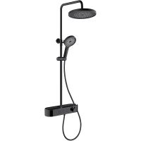 Душевая система AQUAme AQM8009B Черная — фото 1, Душевые стойки