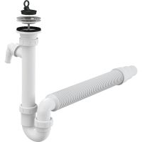 Сифон для кухонной мойки Alcaplast A830-DN50/40 Белый — фото 1, Кухонные мойки, фильтры и аксессуары . Сифоны