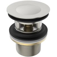 Донный клапан Iddis Ray RAYBN00i88 click-clack Сатин — фото 1, Раковины и столешницы. Выпуски для умывальников