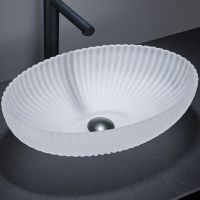 Раковина-чаша CeramaLux 51 GL49-JA Белая матовая — фото 1, Раковины накладные