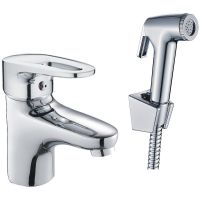 Смеситель для раковины Haiba HB1268 с гигиеническим душем Хром — фото 1, Смесители для раковины