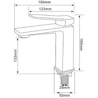 Смеситель для раковины Comforty FC071A-CKBT 00-00006495 Белый — фото 4, Смесители для раковины
