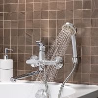 Смеситель для ванны Ростовская Мануфактура Сантехники SL137-006E универсальный Хром — фото 4, Для душа и ванны