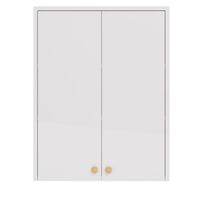 Шкаф LUNO, подвесной 60см, 2дв.,белый глянец — фото 1, Шкафы для ванной