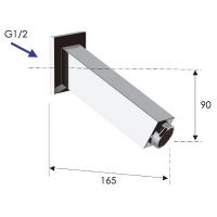 Товар: Излив для смесителя Remer Qubica 91Q2 Хром - фото 2 Излив для смесителя Remer Qubica 91Q2 Хром — фото 2, Изливы