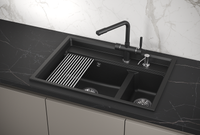 Granula-KS- (чёрный металлик), кухонная мойка, кварц арт-7302, ШВАРЦ — фото 2, Кухонные мойки