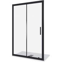 Душевая дверь Good Door Cofe WTW-120-C-B 120 КФ00011 профиль Черный стекло прозрачное — фото 1, Раздвижные душевые двери
