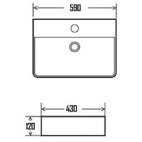 Раковина AQUAme 59 AQM5004 Белая глянцевая — фото 6, Раковины