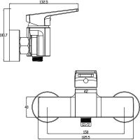 Товар: Смеситель для душа Swedbe Kronos 2020B Черный матовый - фото 4 Смеситель для душа Swedbe Kronos 2020B Черный матовый — фото 4, Смеситель для душа