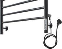 Электрический полотенцесушитель Domoterm Медея DMT Медея П8 500x800 EK R Черный матовый — фото 2, Электрические полотенцесушители