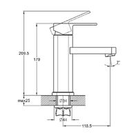 Товар: Смеситель для раковины G-Lauf NEB1-A123 Хром - фото 2 Смеситель для раковины G-Lauf NEB1-A123 Хром — фото 2, Смесители для раковины