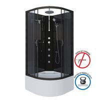 Душевая кабина Niagara Classic NG-6508-14BKTG (90х90х210) высокий поддон(40см),черный,стекло тониров — фото 2, Душевые кабины