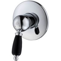 Смеситель для душа Caprigo Adria-Uno Black Edition 02B-550-crm Хром — фото 1, Смеситель для душа