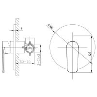 Товар: Смеситель для душа Caprigo Atlantic 51-050-crm Хром - фото 2 Смеситель для душа Caprigo Atlantic 51-050-crm Хром — фото 2, Смеситель для душа