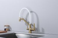 Смеситель для кухни Raglo R80.62.03 Золото матовое Белый — фото 30, Смесители для кухни