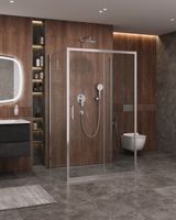 Душевой уголок CEZARES MOLVENO-AH-12-120/90-C-Cr-IV — фото 1, Прямоугольные душевые уголки